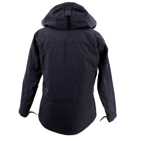 Lands End Navy Blue Zip Out Yellow Liner Outdoor Winter Parka Jacket Coat S - Picture 3 of 11